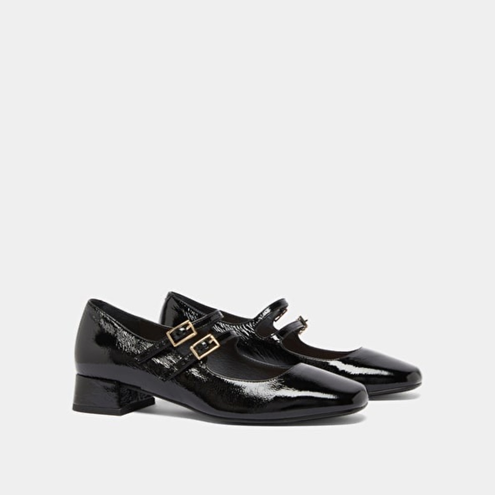 Jonak Paris MARY JANE WITH DOUBLE STRAPS
in Black Pleated Patent Leather Size 40 - Picture 4 of 14